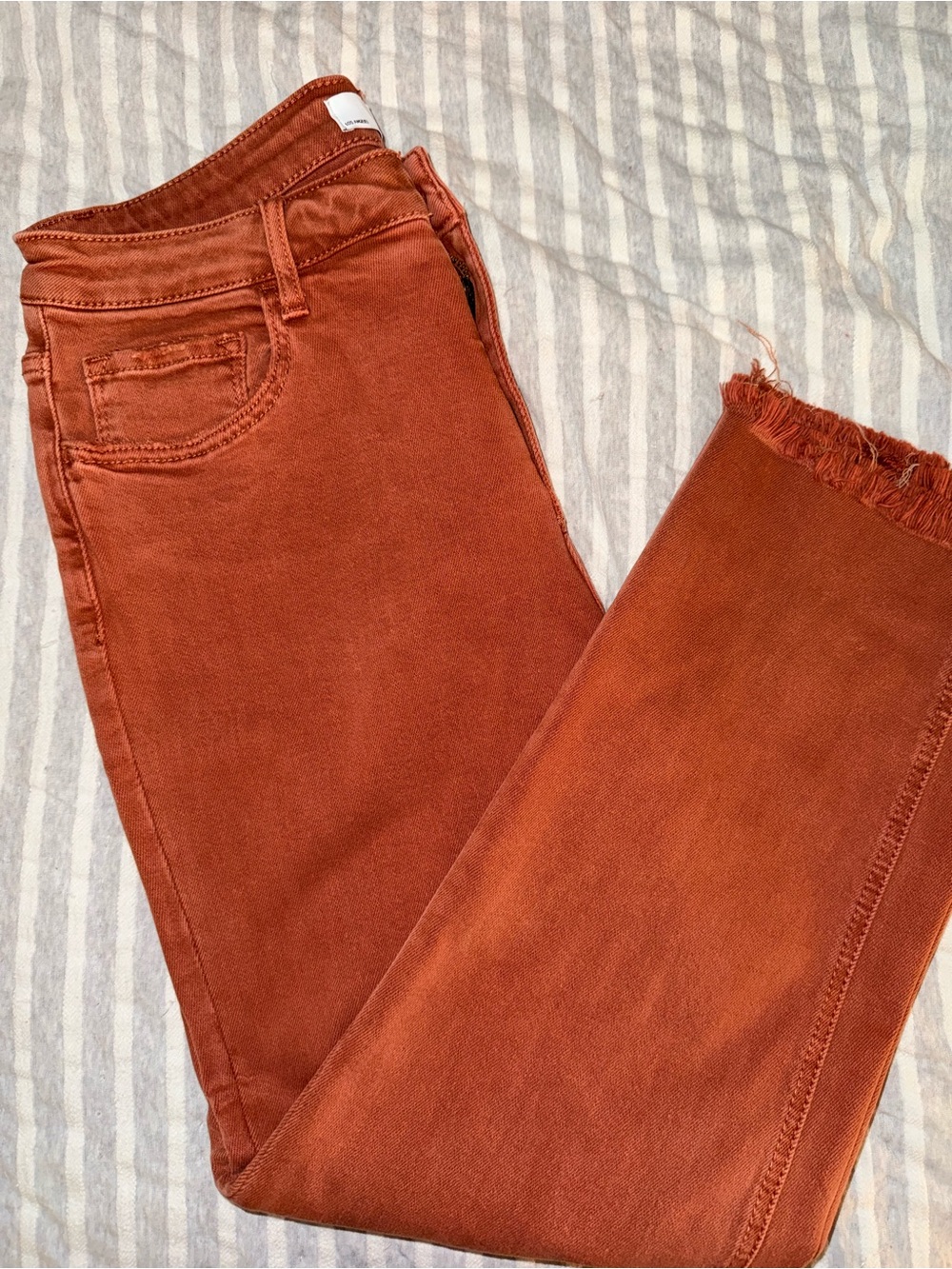 Women’s Rust Orange High-Rise Straight Leg Jeans